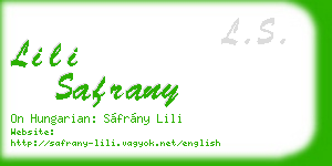 lili safrany business card